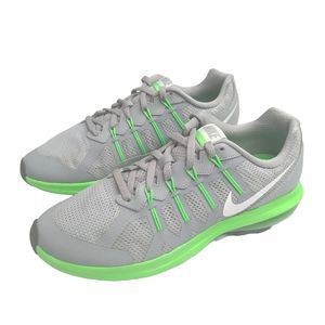 Nike Air Max Dynasty GS 820268-003 Running Grey/White/Green Boys 7  (Women's 9)